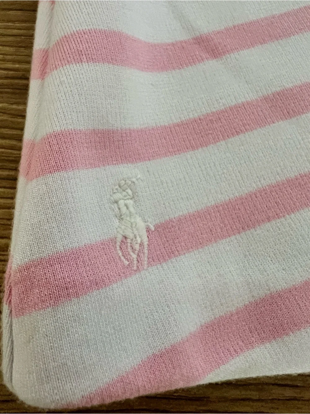 Polo Ralph Lauren Girls Pink and White Striped Flutter-Sleeve Dress Size 6X